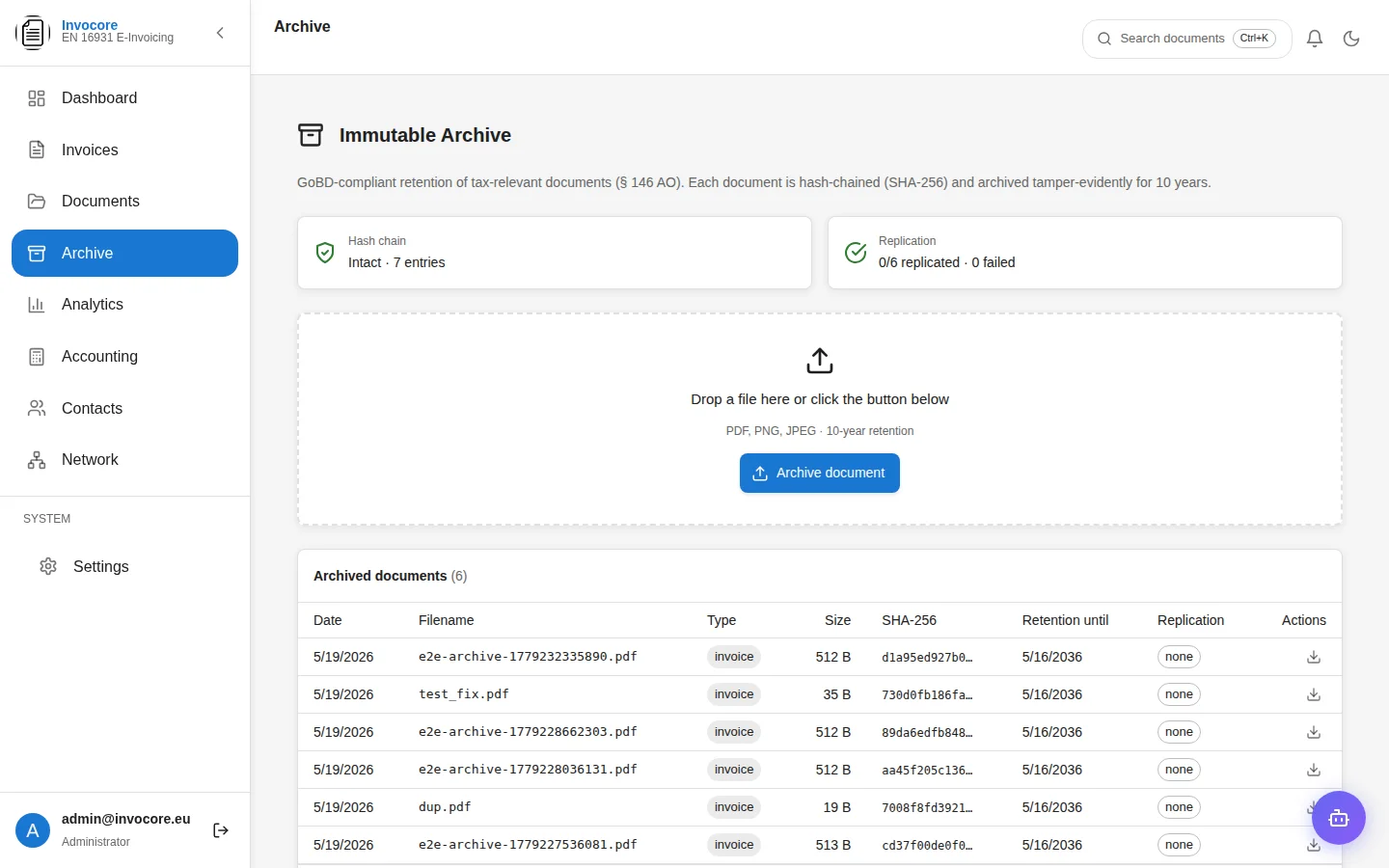 InvoCore screenshot